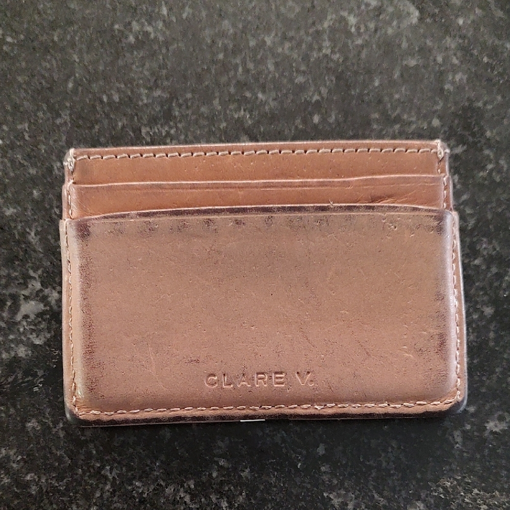 Clare V. Card Holder Minimalist Wallet Used